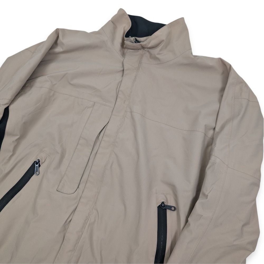 Zero Restriction Gore-Tex TL2 Contender Golf Jacket Mens XL Tan Beige Waterproof